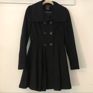 CLOSET CLOSING Armani Exchange Pleated Black Coat
